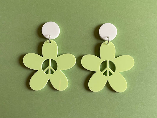 Peace Flower Earrings