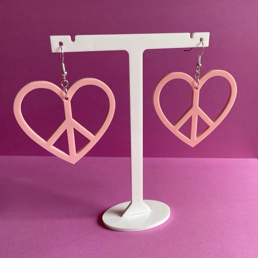 Peace Heart Earrings - Hung On You Boutique
