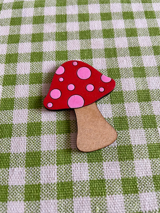 Mushroom Brooch/Hairclip: Spots - Hung On You Boutique
