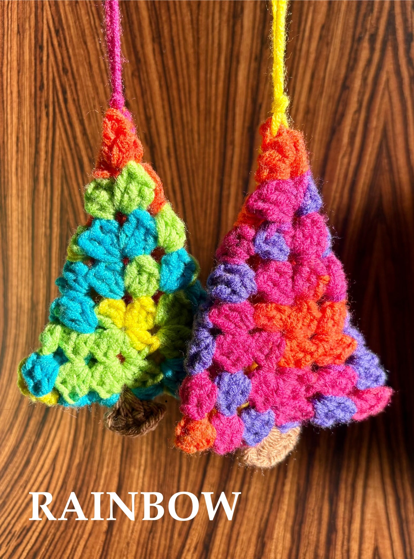 Granny Square Christmas Tree Ornaments