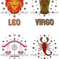 Zodiac Illustration A4 Print
