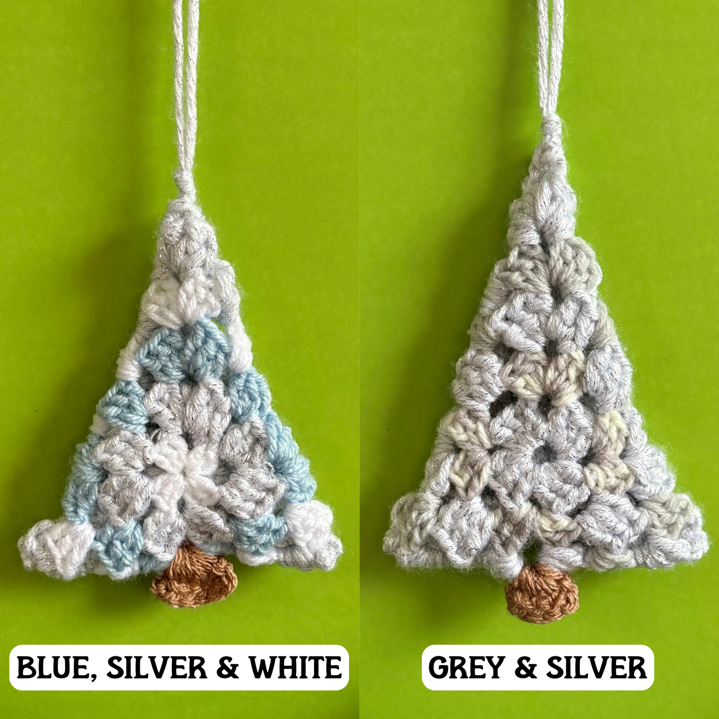 Granny Square Christmas Tree Ornaments