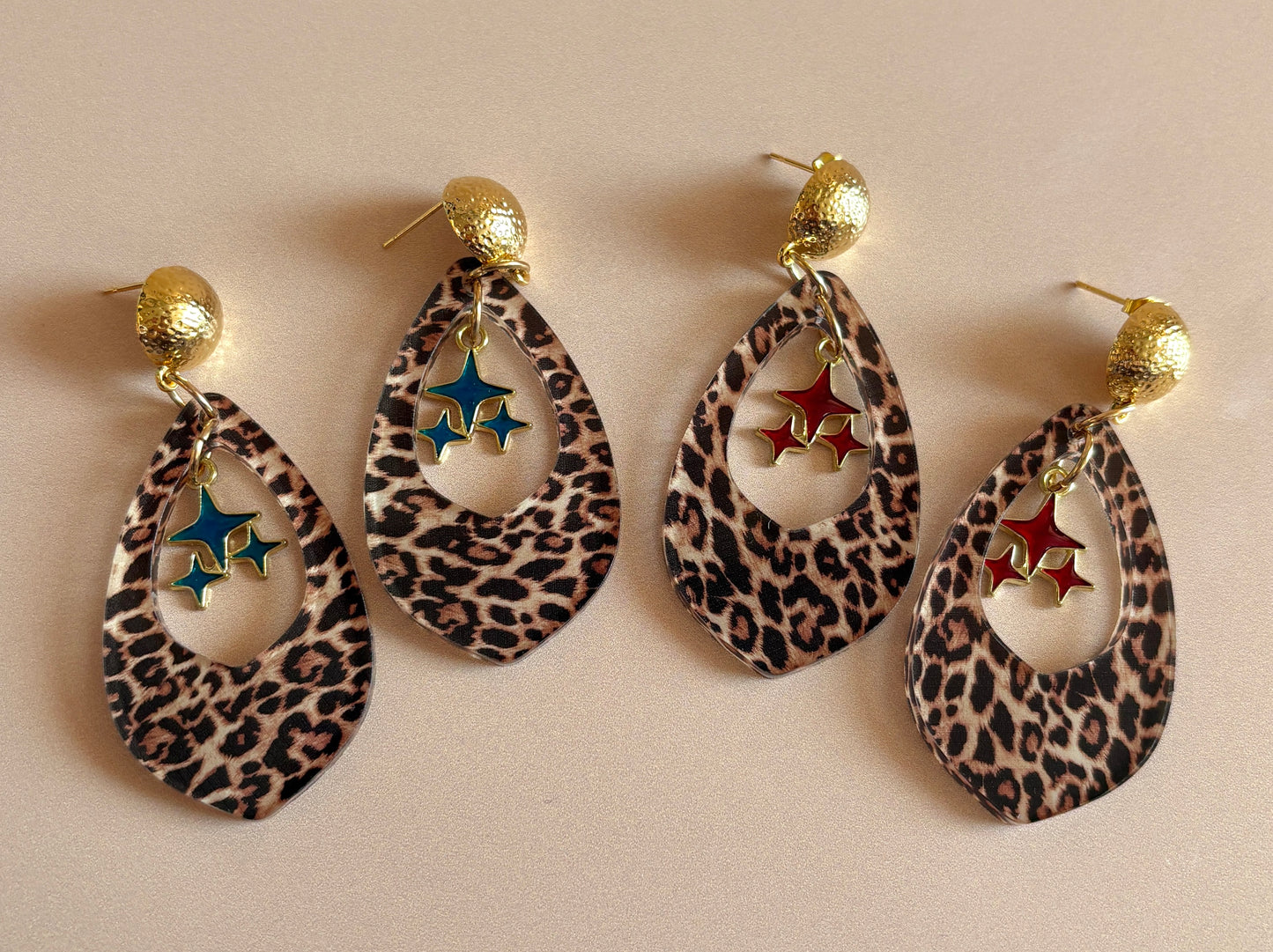 Leopard Cosmic Drop Earrings