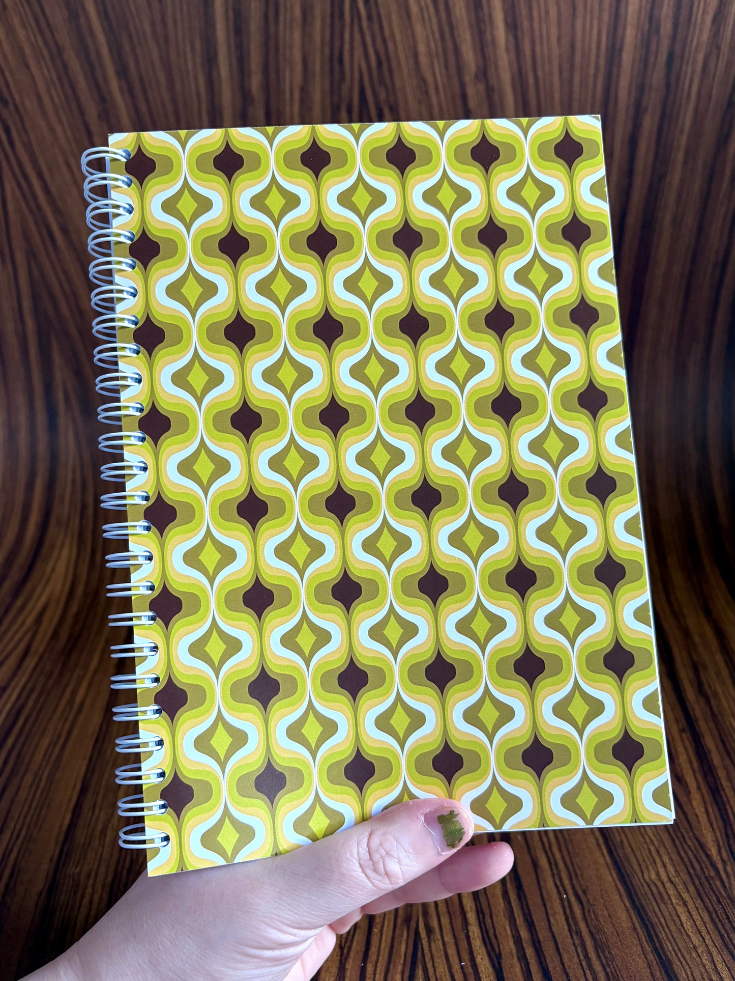 Retro Ripple Wallpaper A5 Notebook