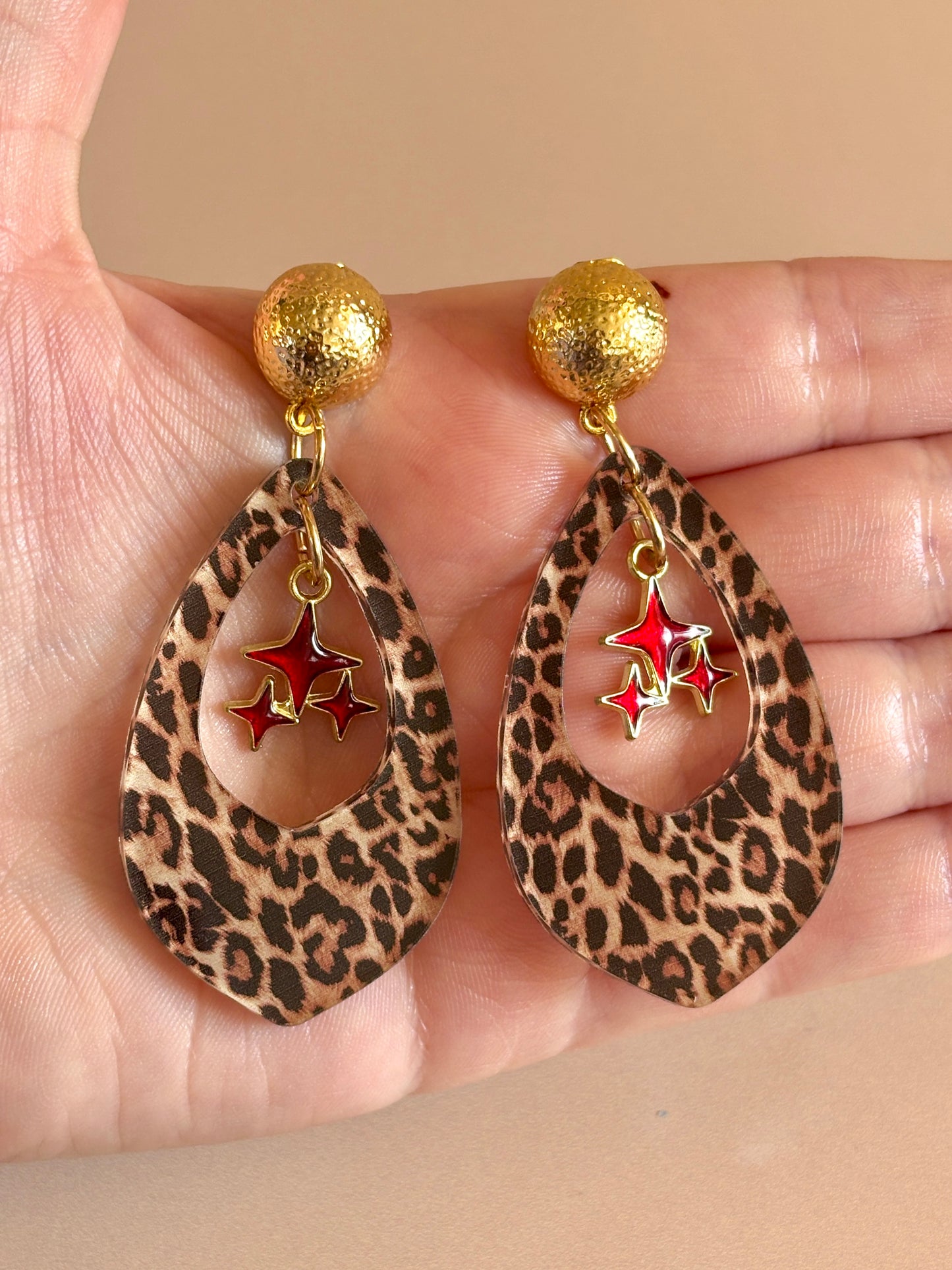 Leopard Cosmic Drop Earrings