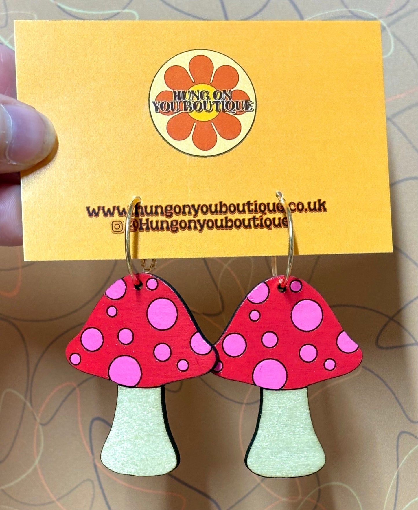 Mushroom Earrings: Spots
