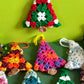 Granny Square Christmas Tree Ornaments