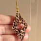 Leopard Star Diamond Acrylic Earrings
