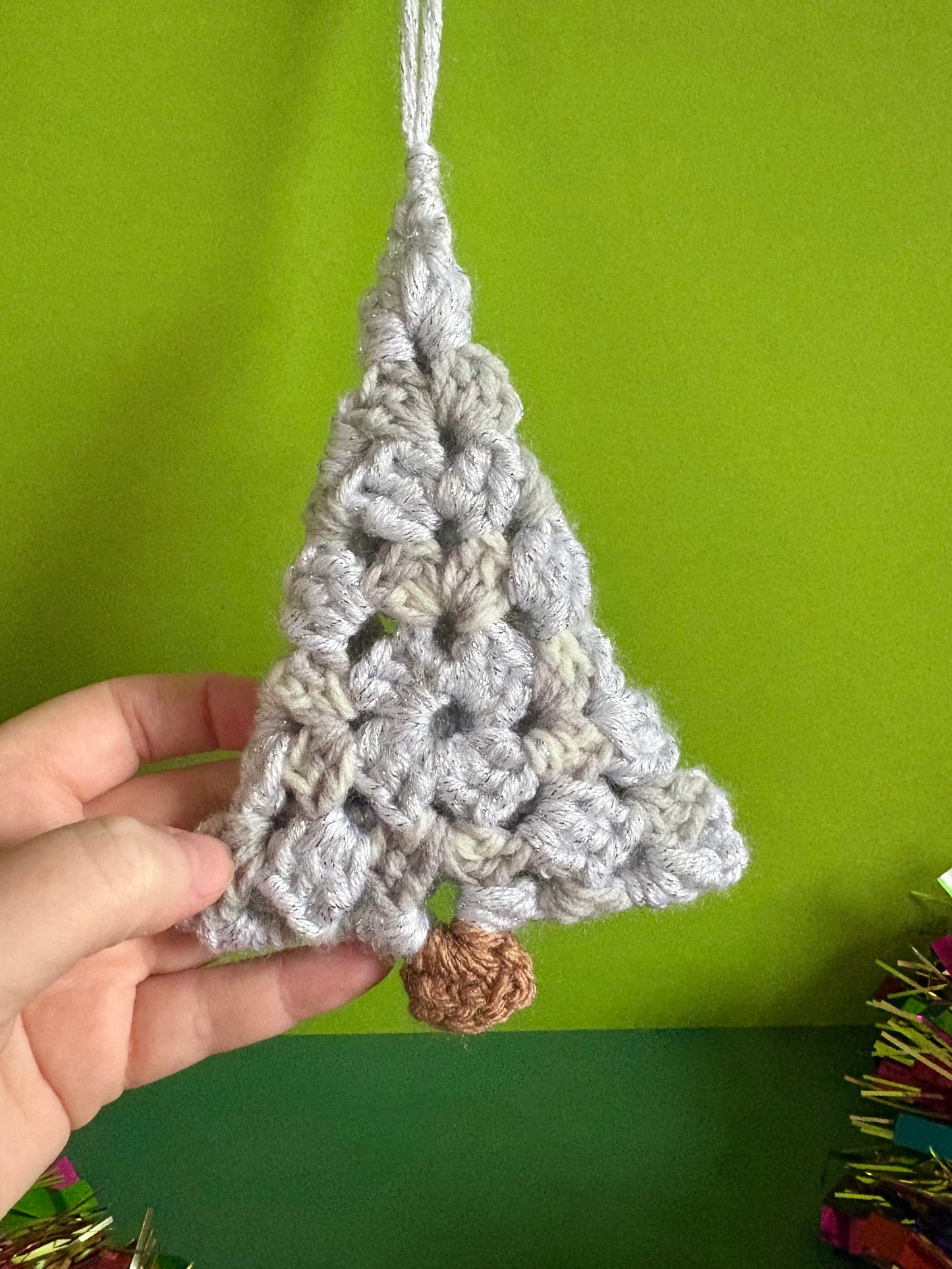 Granny Square Christmas Tree Ornaments