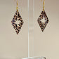 Leopard Star Diamond Acrylic Earrings