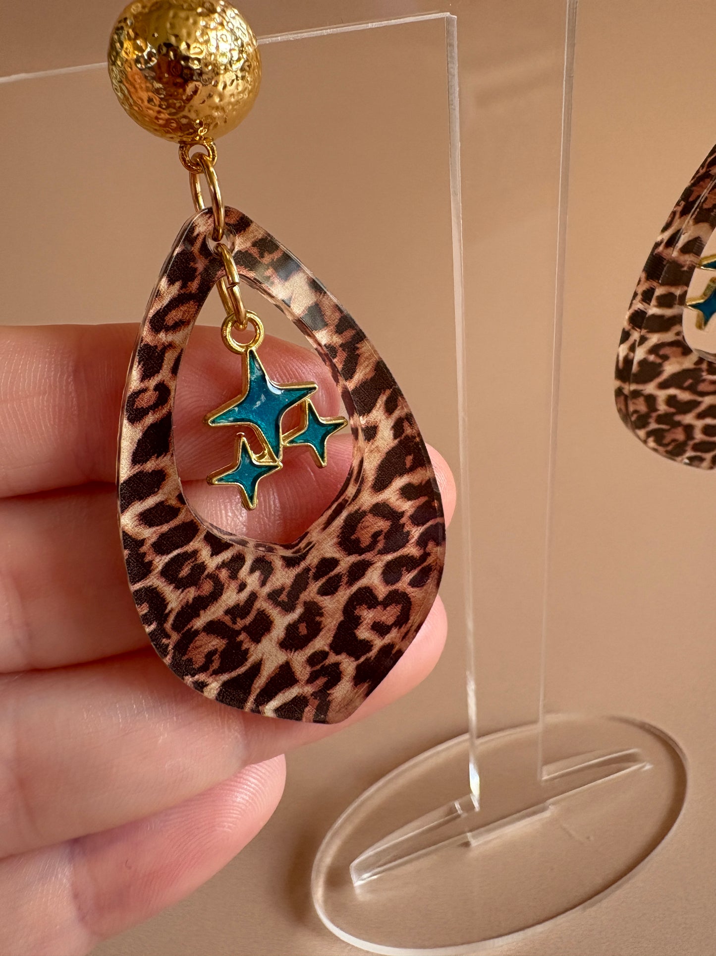 Leopard Cosmic Drop Earrings