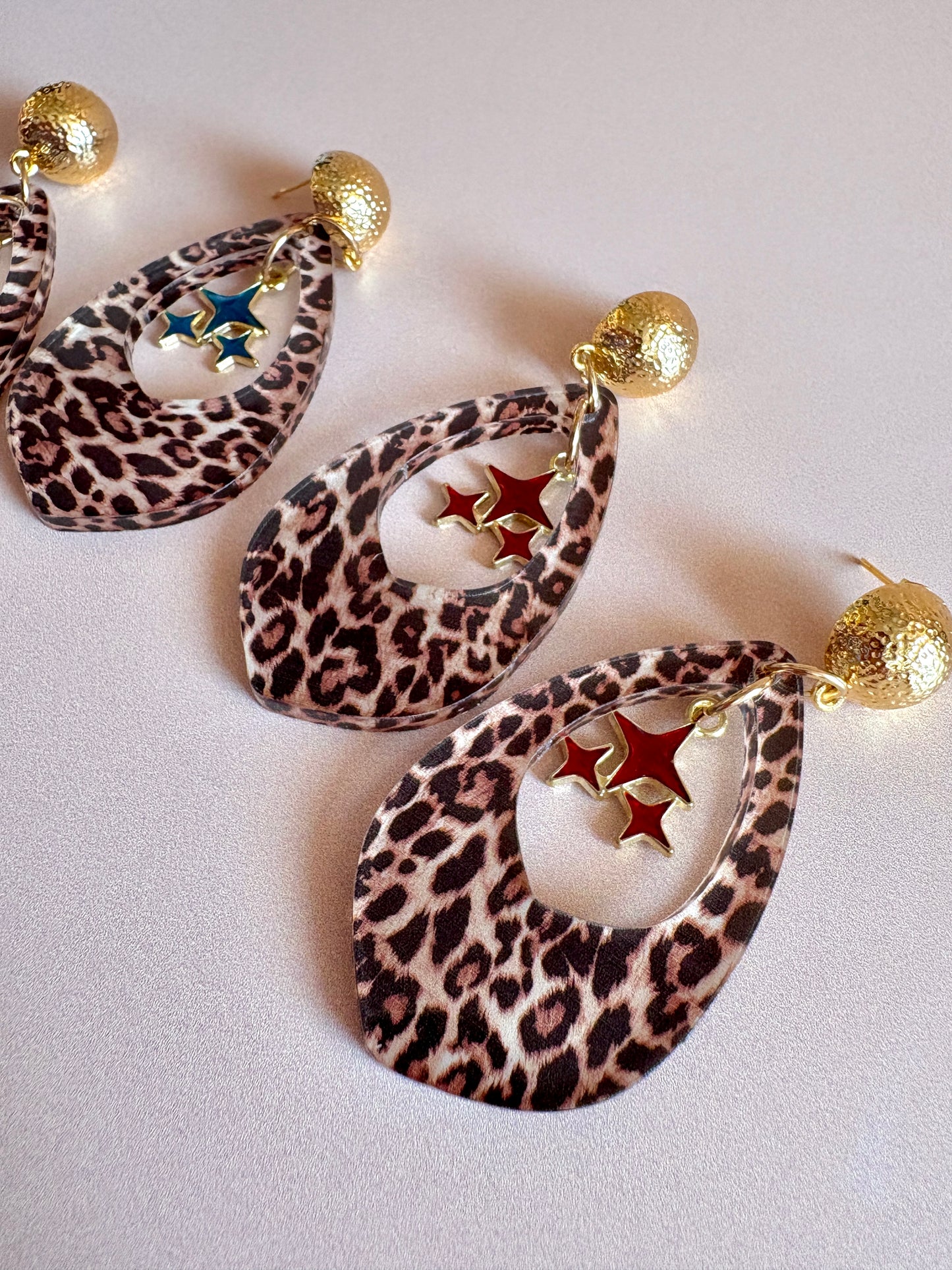 Leopard Cosmic Drop Earrings