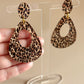 Leopard Teardrop Hoop Earrings