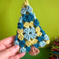 Granny Square Christmas Tree Ornaments