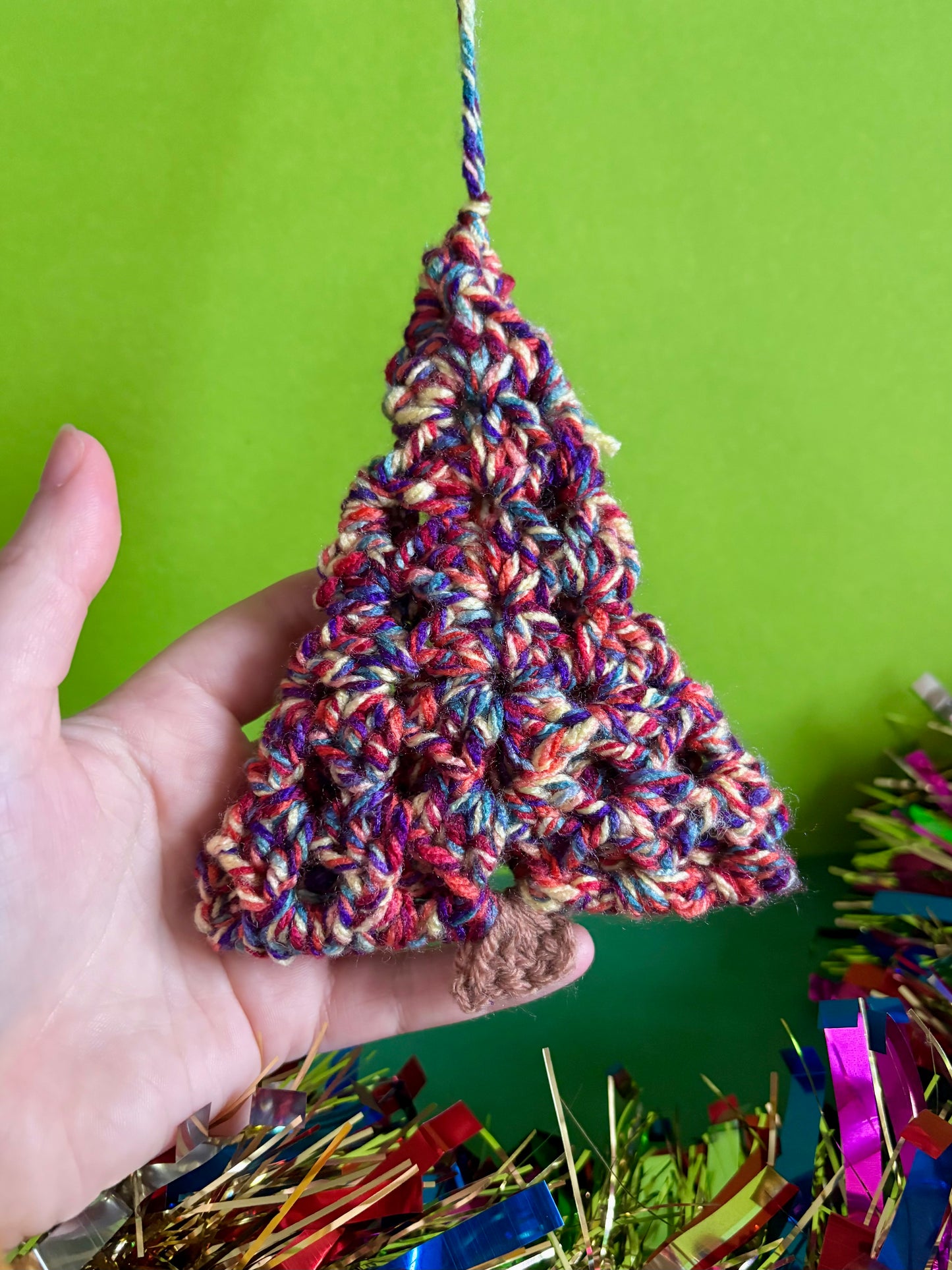 Granny Square Christmas Tree Ornaments