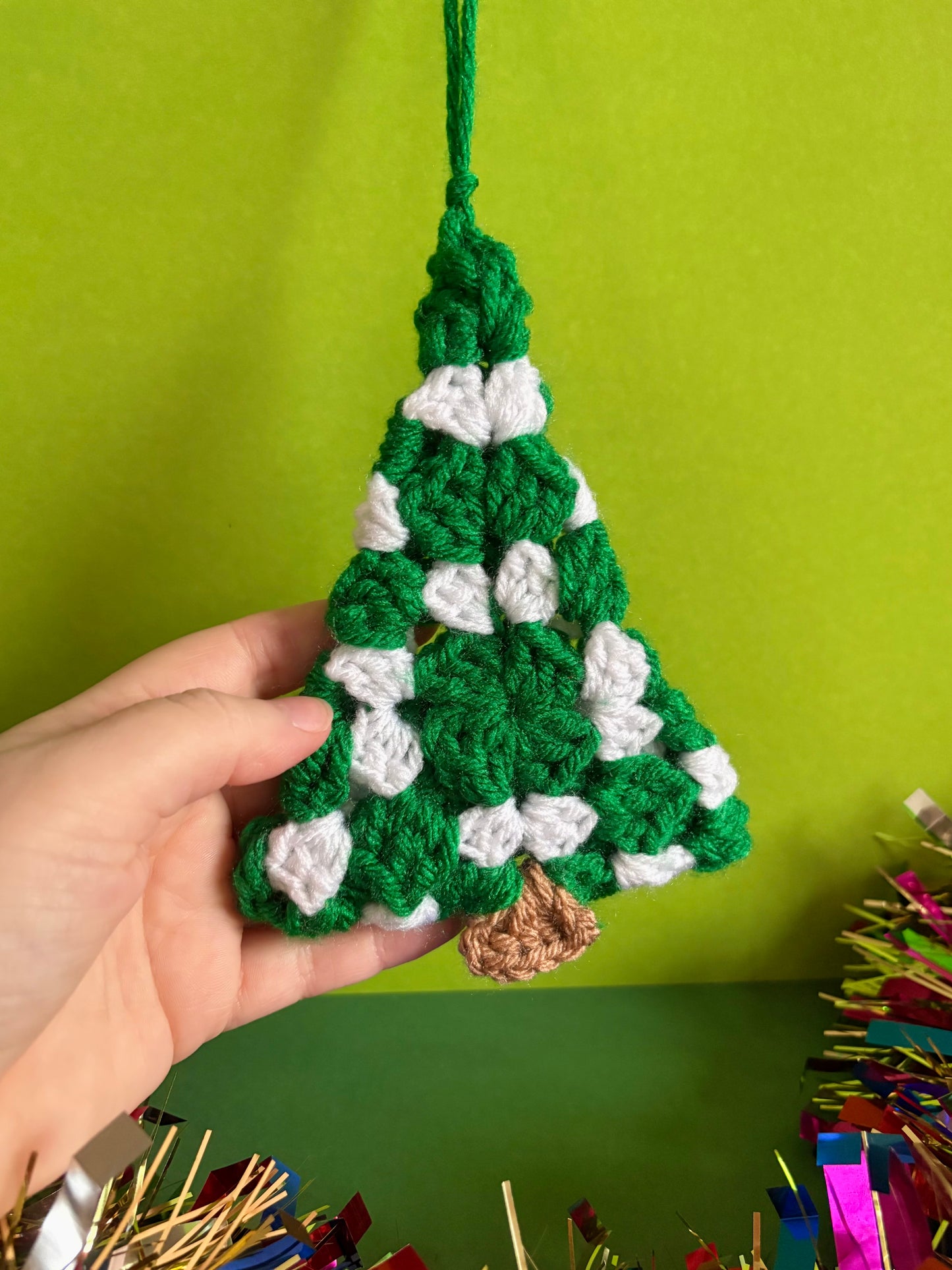 Granny Square Christmas Tree Ornaments