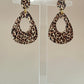Leopard Teardrop Hoop Earrings