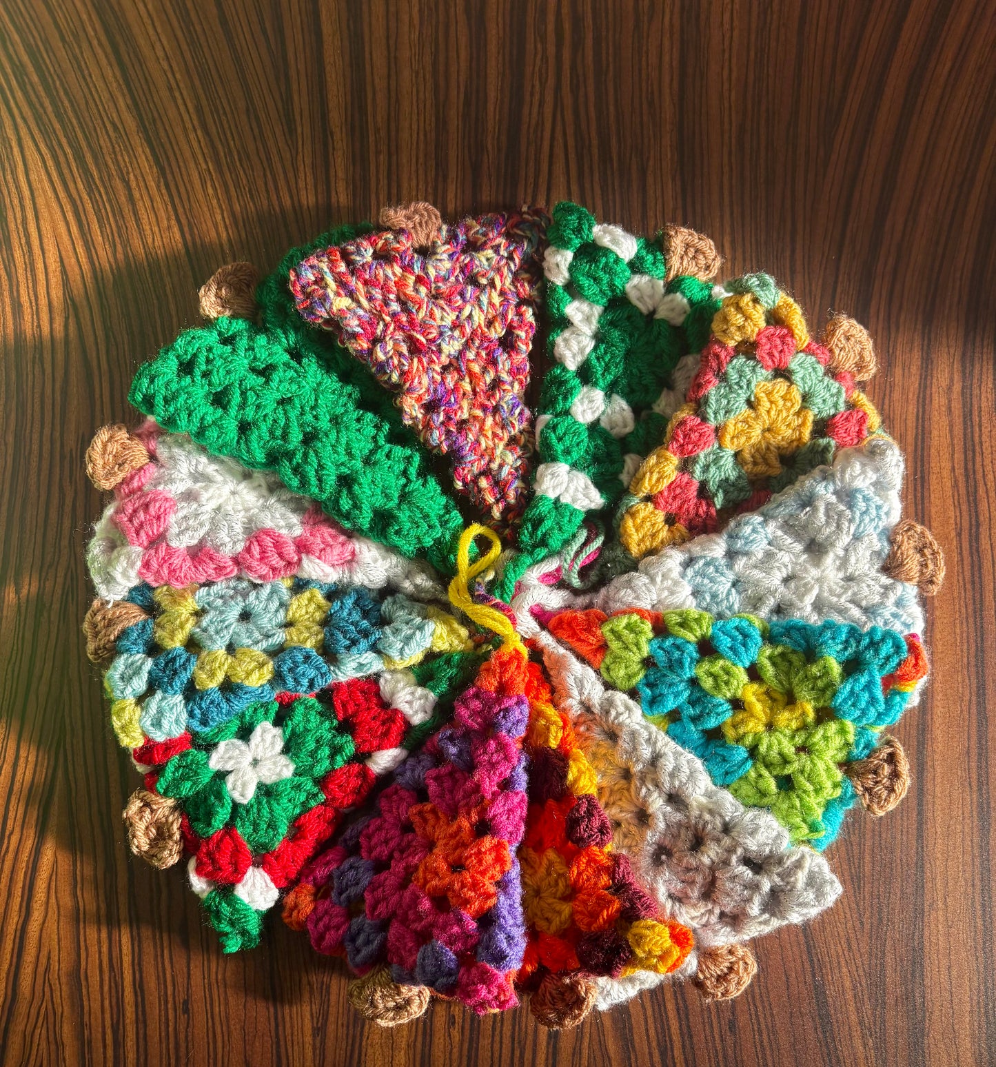 Granny Square Christmas Tree Ornaments