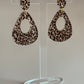 Leopard Teardrop Hoop Earrings