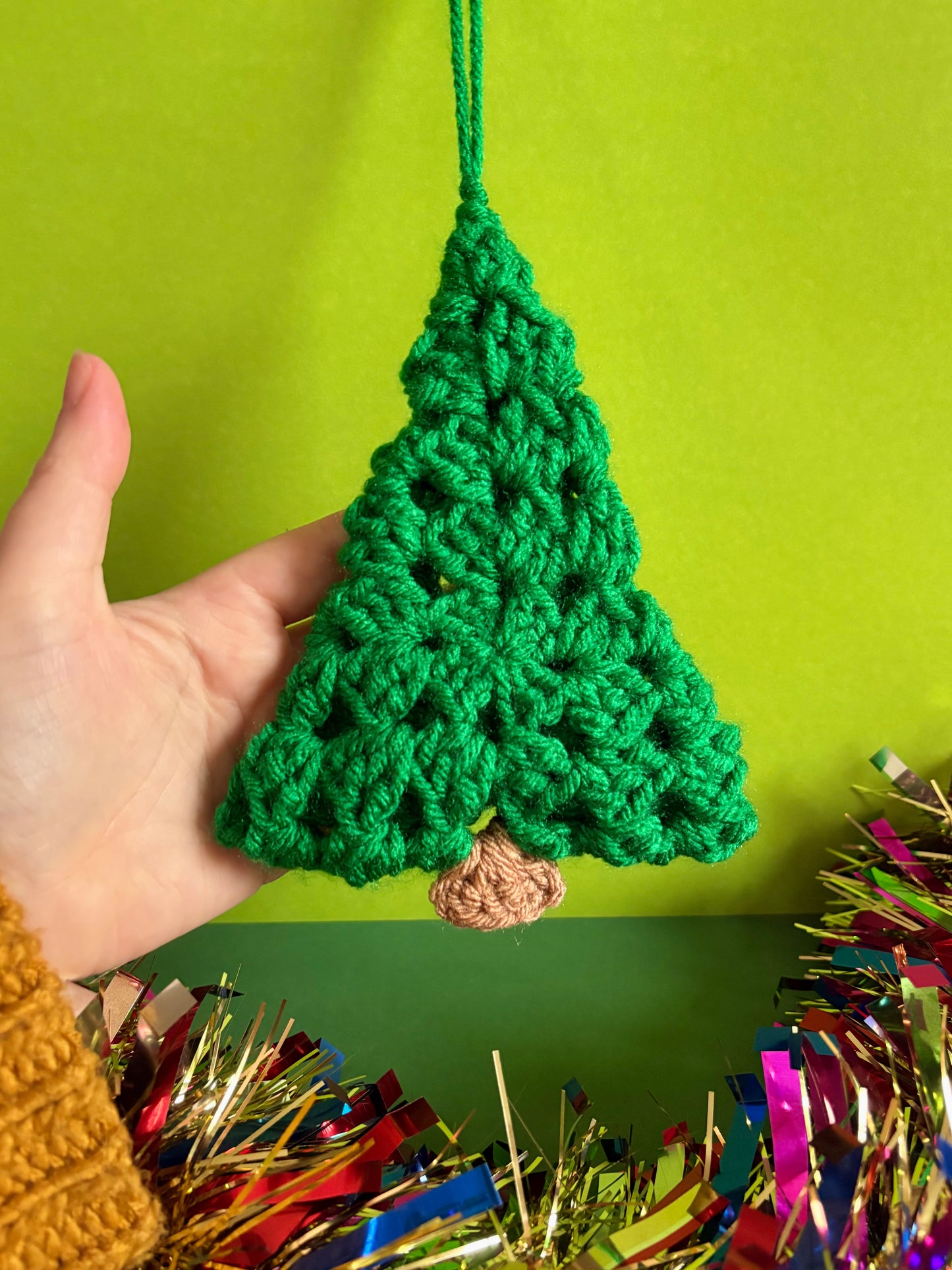 Granny Square Christmas Tree Ornaments