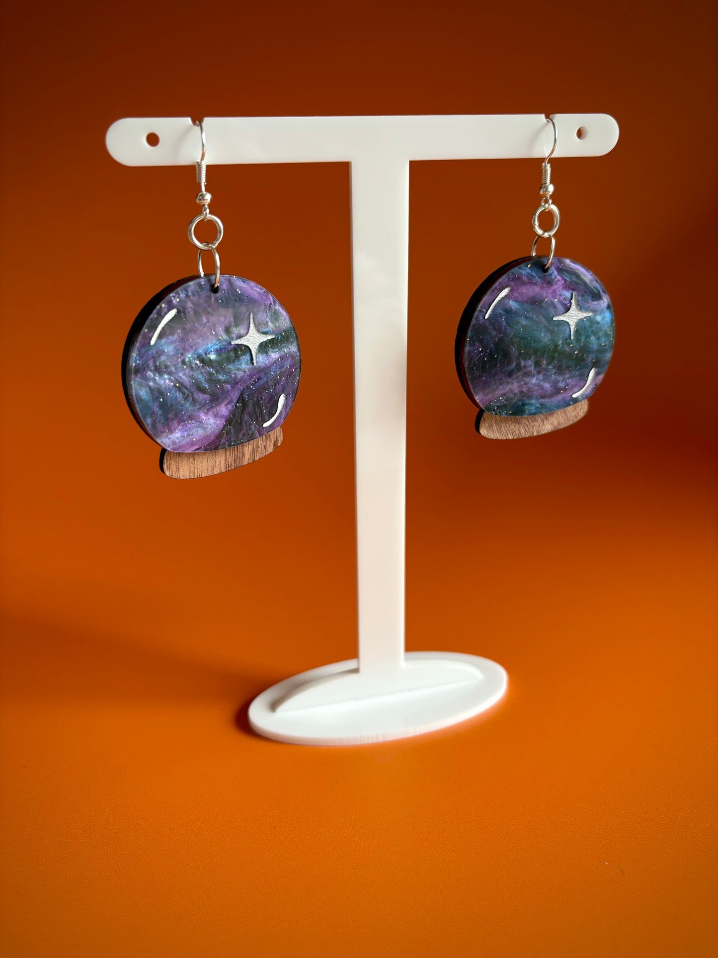 Celestial Crystal Ball Earrings