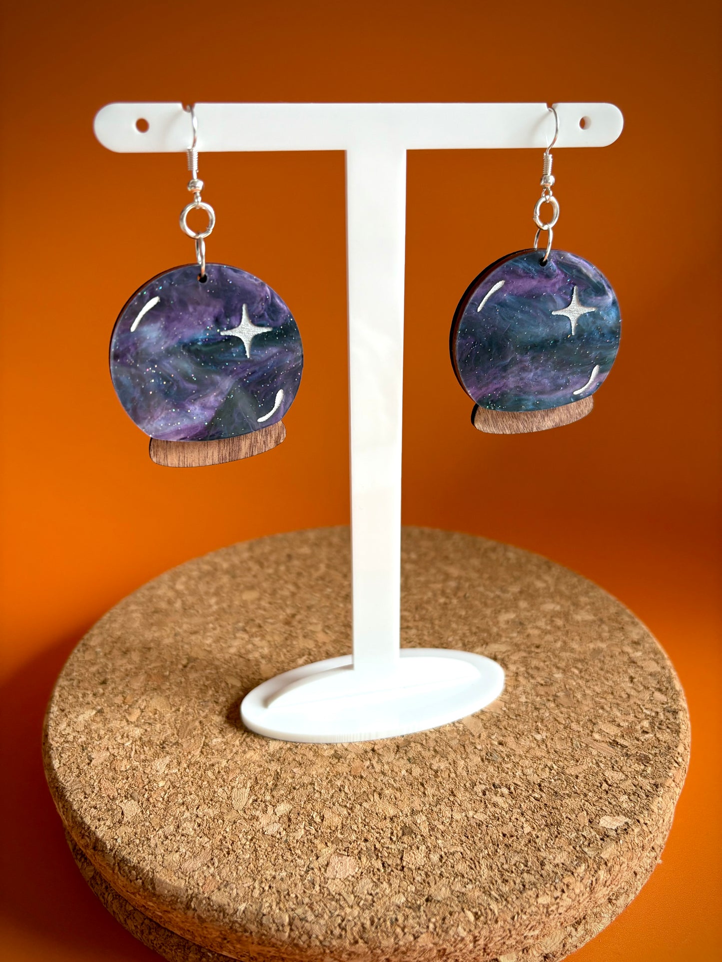 Celestial Crystal Ball Earrings