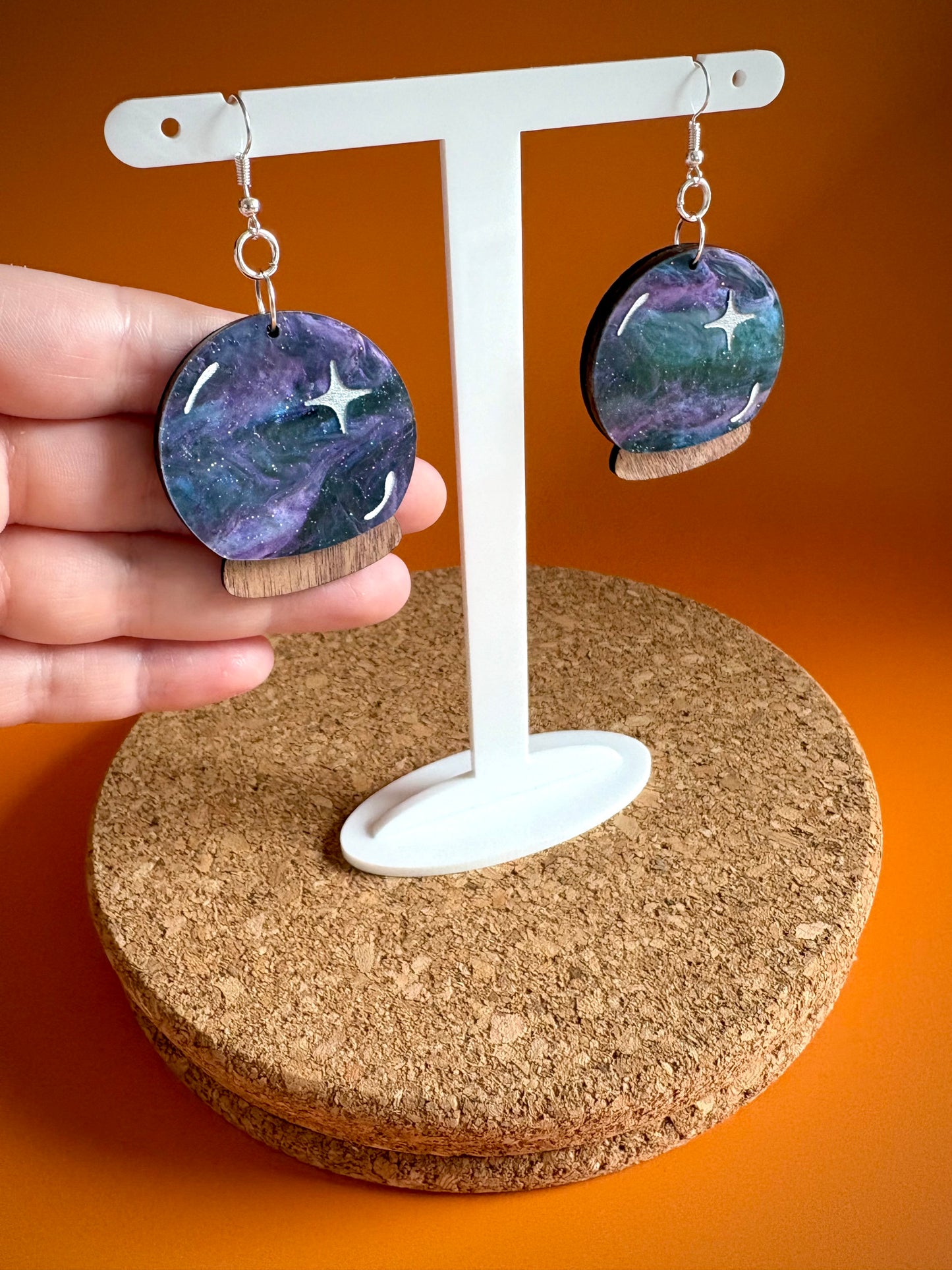 Celestial Crystal Ball Earrings