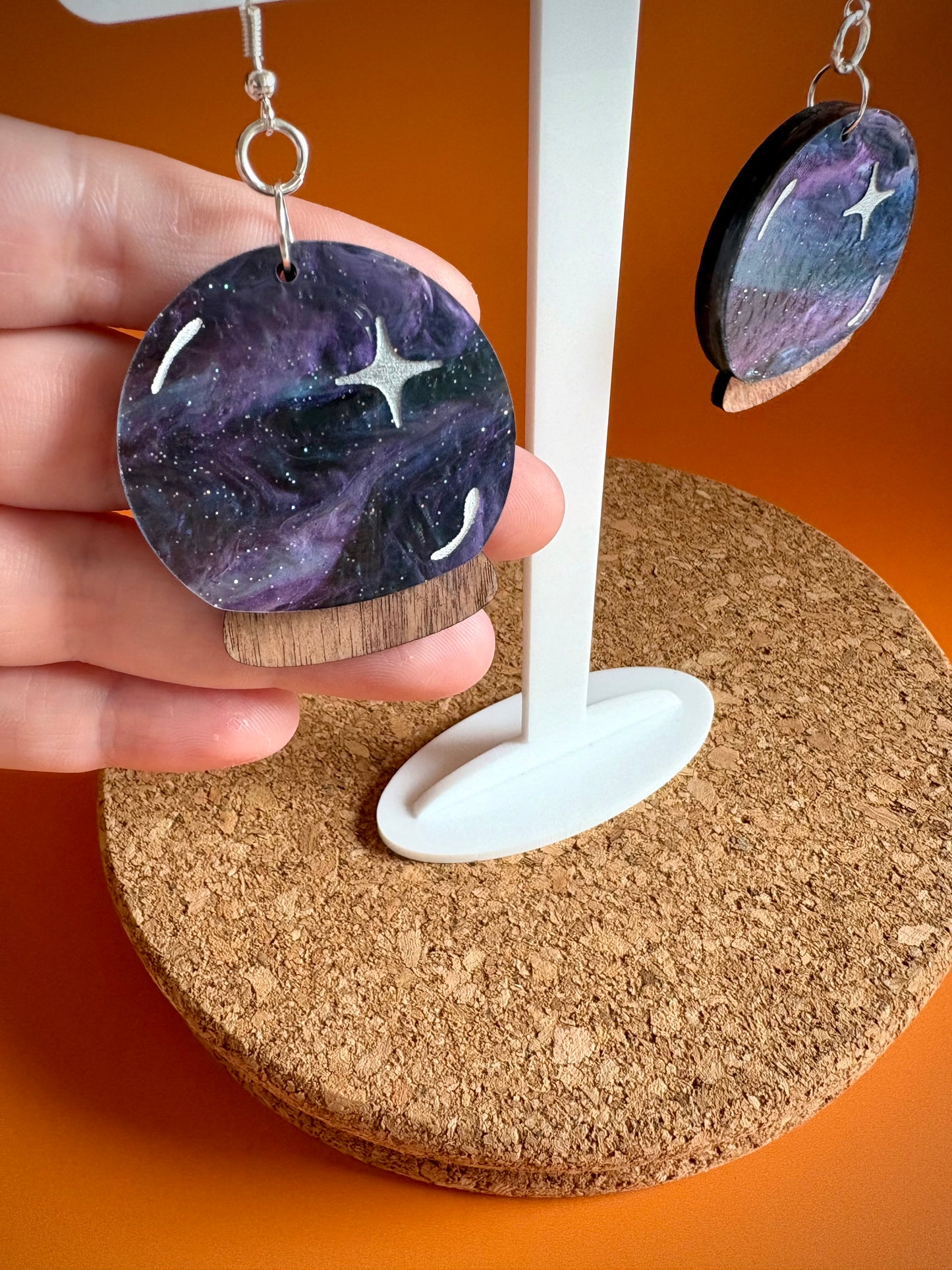 Celestial Crystal Ball Earrings