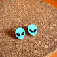 UFO Alien Face Stud Earrings