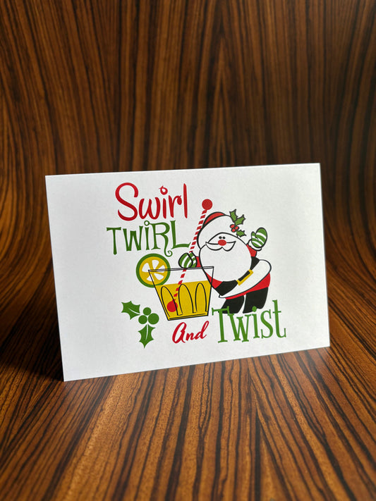 Swirl, Twirl & Twist Christmas Card