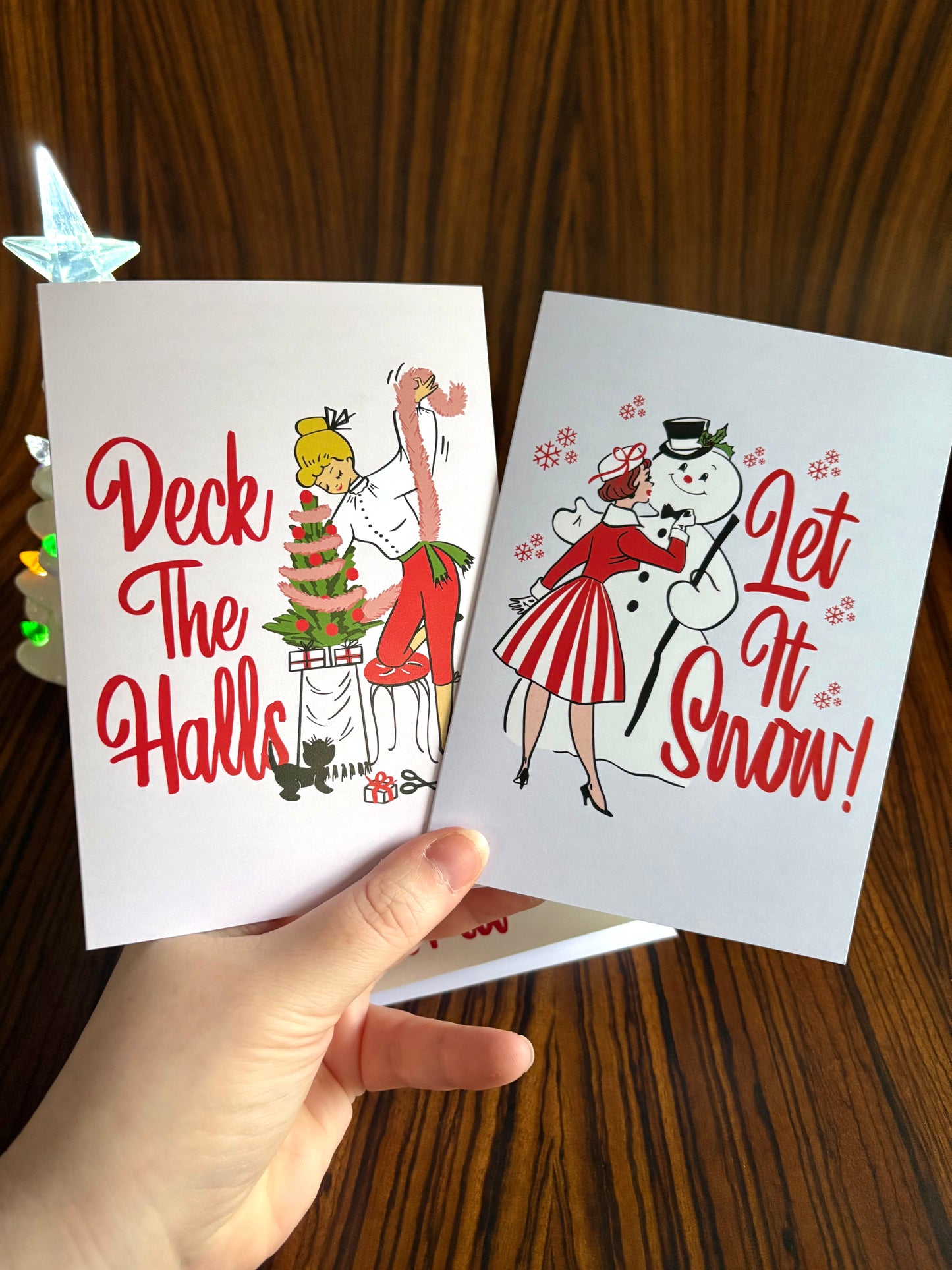 Jingle Belle Christmas Cards: Set of 4