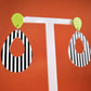 Mod Stripe Teardrop Acrylic Earrings