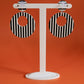 60s Mod Striped Acrylic Hoop Earrings