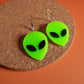 UFO Alien Face Earrings