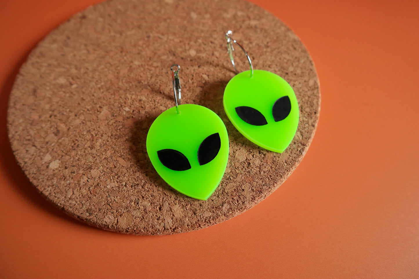 UFO Alien Face Earrings