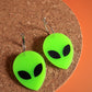 UFO Alien Face Earrings