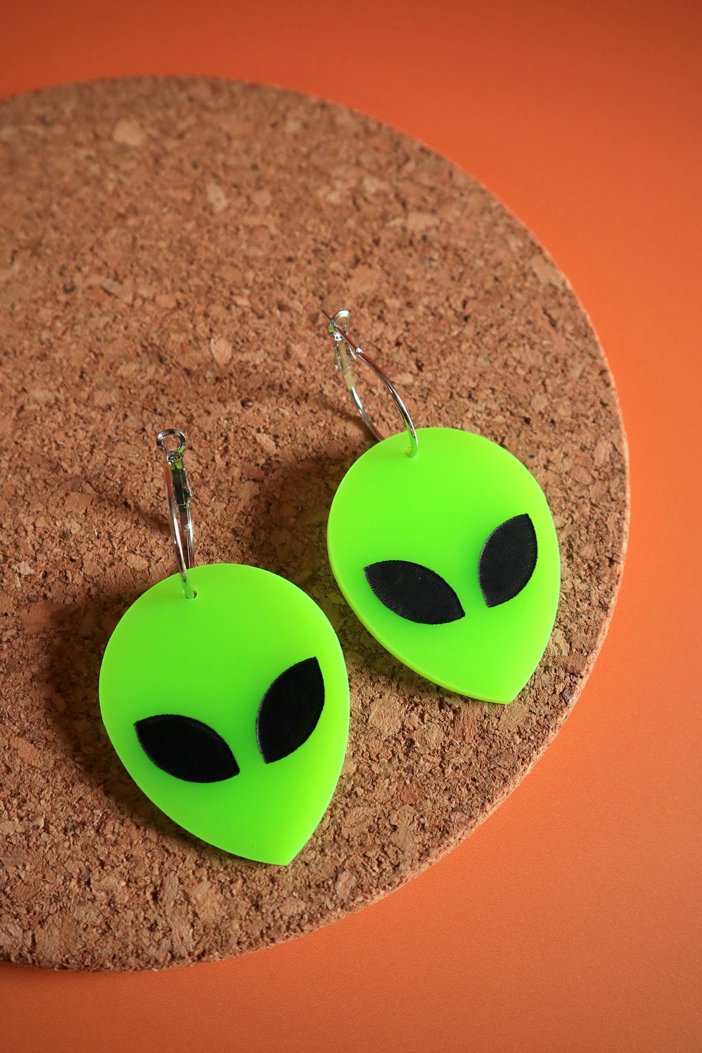 UFO Alien Face Earrings