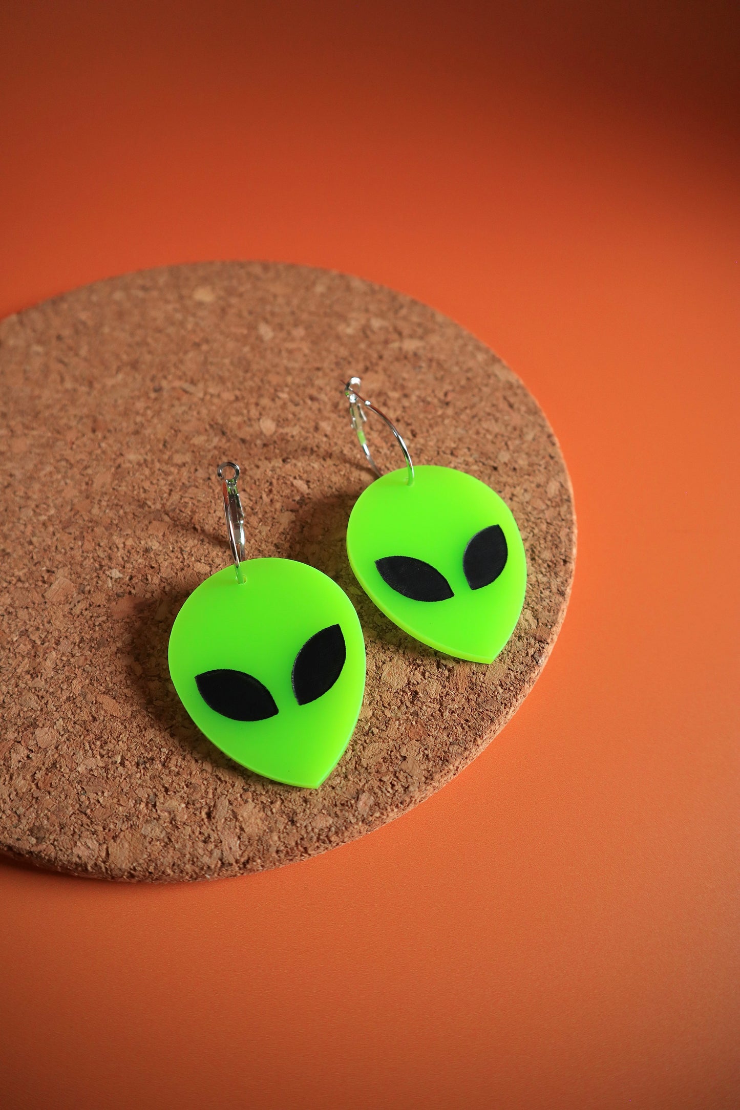 UFO Alien Face Earrings