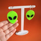 UFO Alien Face Earrings