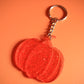 Funky Translucent Orange Pumpkin Keyring