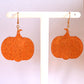 Funky Translucent Orange Pumpkin Earrings