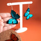 Mirror Acrylic Butterfly Earrings