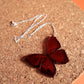 Mirror Acrylic Butterfly Sterling Silver Necklace