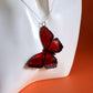 Mirror Acrylic Butterfly Sterling Silver Necklace