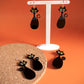 Retro 50s/60s Atomic Black Cat Earrings