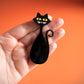 Retro 50s/60s Atomic Black Cat Brooch