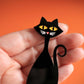 Retro 50s/60s Atomic Black Cat Brooch