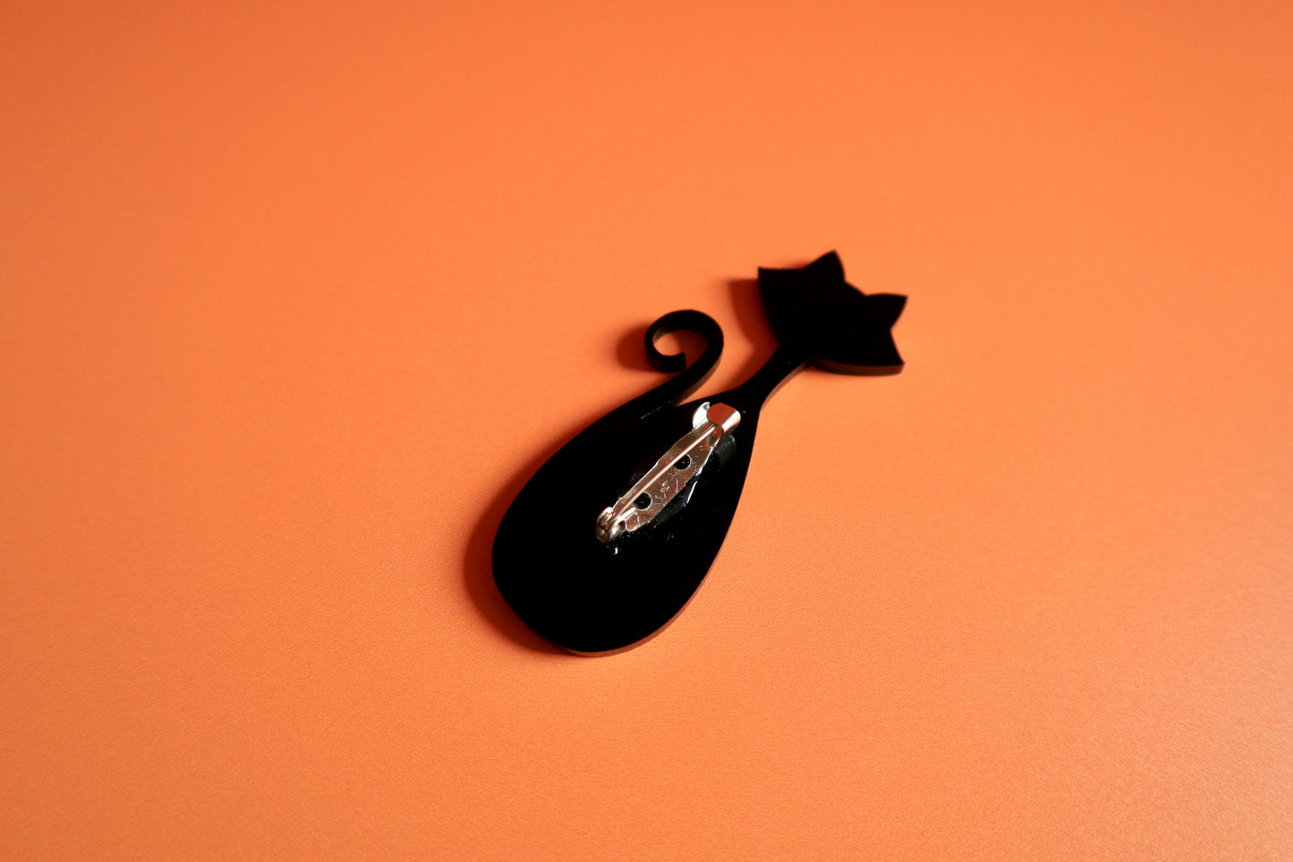 Retro 50s/60s Atomic Black Cat Brooch