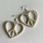 Peace Heart Earrings