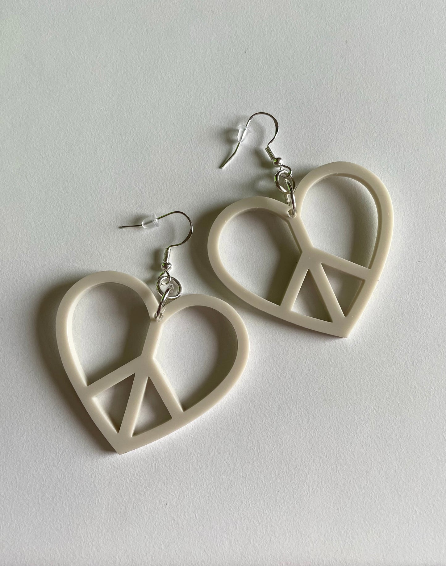 Peace Heart Earrings